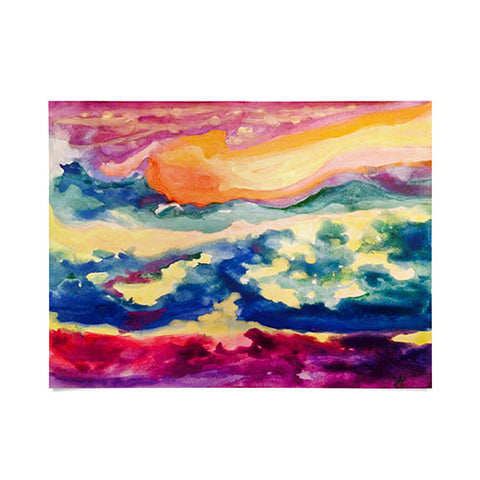 ANoelleJay My Starry Watercolor Night Poster