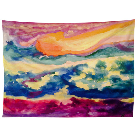 ANoelleJay My Starry Watercolor Night Tapestry