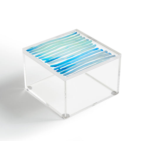 ANoelleJay New Year Blue Water Lines Acrylic Box