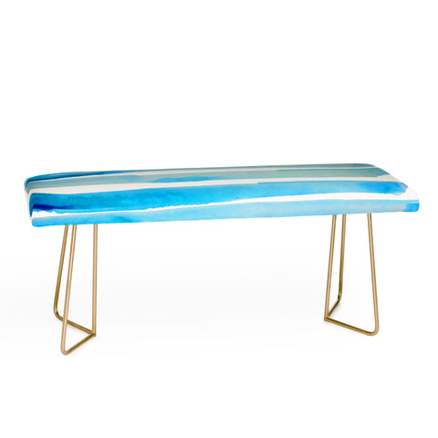ANoelleJay New Year Blue Water Lines Bench