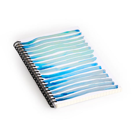 ANoelleJay New Year Blue Water Lines Spiral Notebook