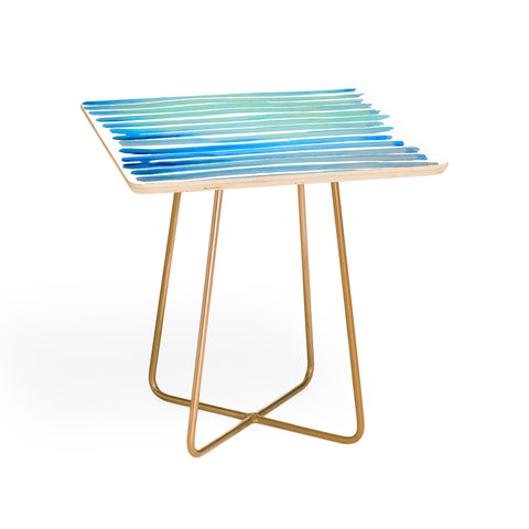 ANoelleJay New Year Blue Water Lines Side Table