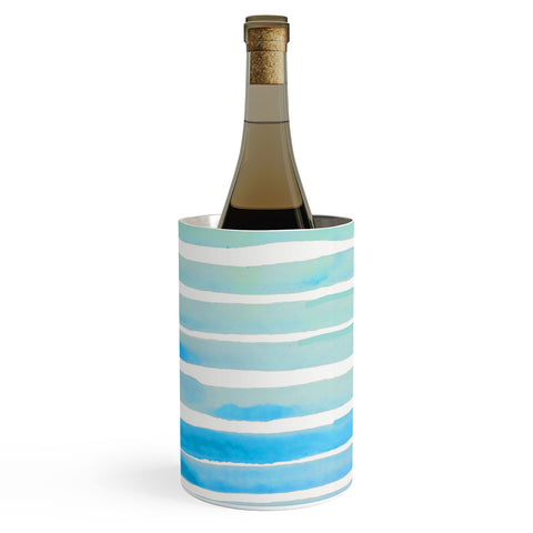 ANoelleJay New Year Blue Water Lines Wine Chiller