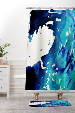 ANoelleJay Ocean 3 Shower Curtain And Mat