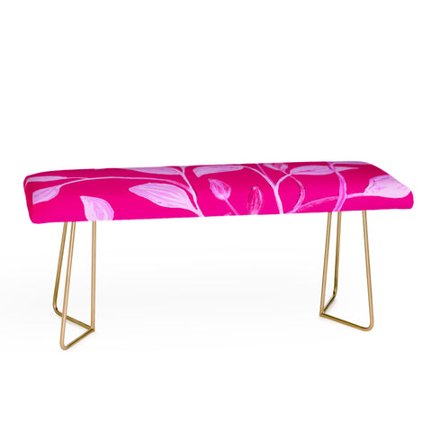 ANoelleJay Pink Leaves 1 Bench