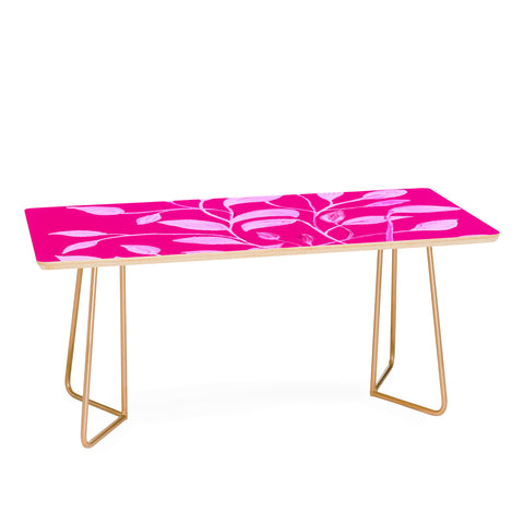 ANoelleJay Pink Leaves 1 Coffee Table
