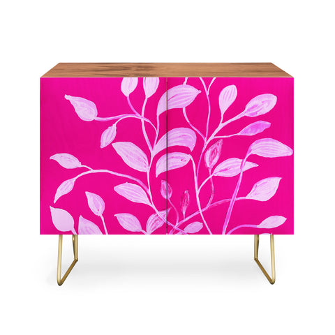 ANoelleJay Pink Leaves 1 Credenza
