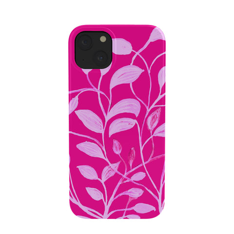 ANoelleJay Pink Leaves 1 Phone Case