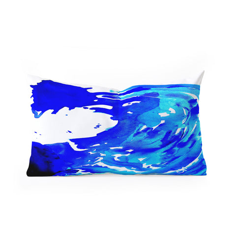 ANoelleJay Save The Water Watercolour Oblong Throw Pillow