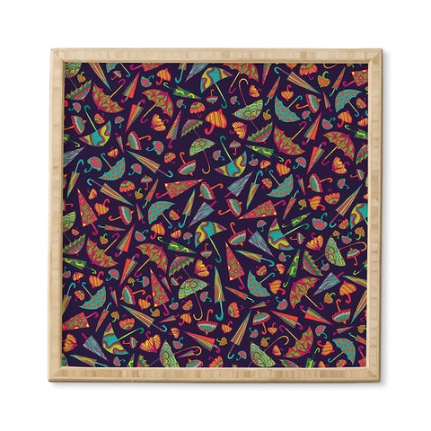 Arcturus April Showers Umbrellas Framed Wall Art