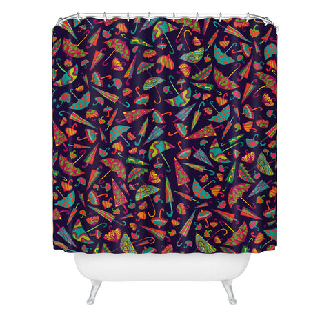 Arcturus April Showers Umbrellas Shower Curtain