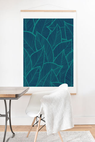 Arcturus Blue Green Leaves Art Print And Hanger