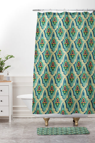 Arcturus Casablanca Shower Curtain And Mat