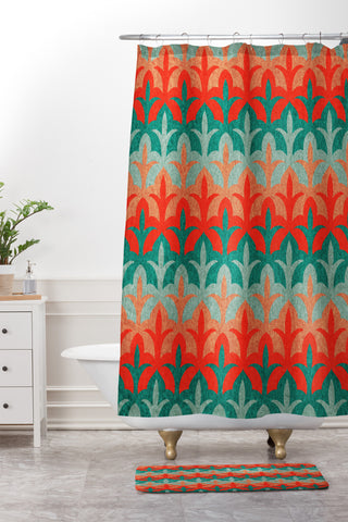 Arcturus Citrous Flora Shower Curtain And Mat
