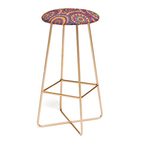 Arcturus Coral Motif Bar Stool
