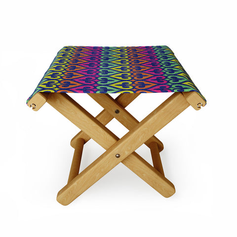 Arcturus Fleur De Lis And Hearts Folding Stool