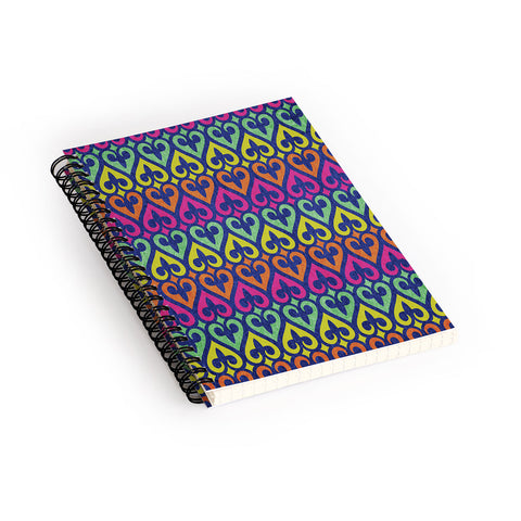 Arcturus Fleur De Lis And Hearts Spiral Notebook