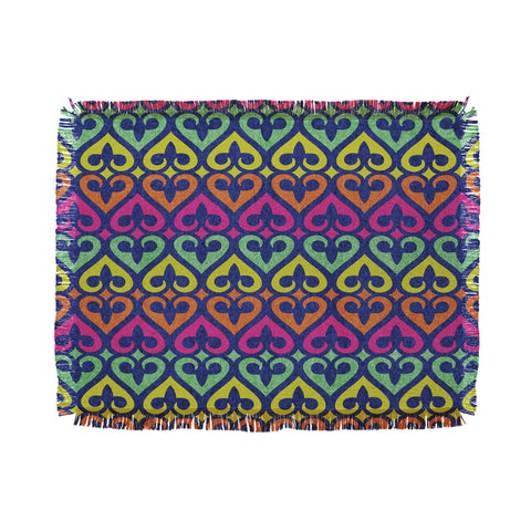 Arcturus Fleur De Lis And Hearts Throw Blanket