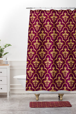 Arcturus Jaipur Shower Curtain And Mat