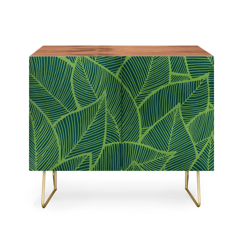 Arcturus Lime Green Leaves Credenza
