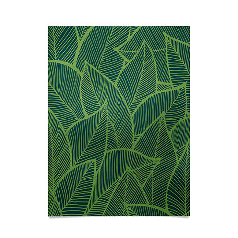 Arcturus Lime Green Leaves Poster