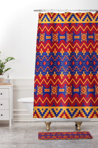 Arcturus Native Shower Curtain And Mat
