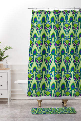 Arcturus Peacock 3 Shower Curtain And Mat