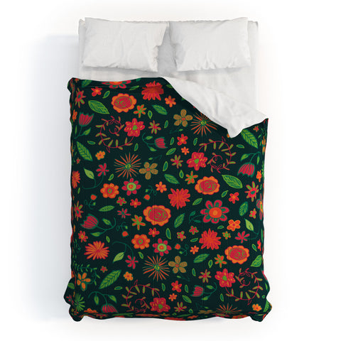Arcturus Spring Florals Green Comforter