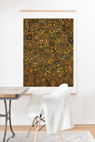 Arcturus Tiki Masks Art Print And Hanger