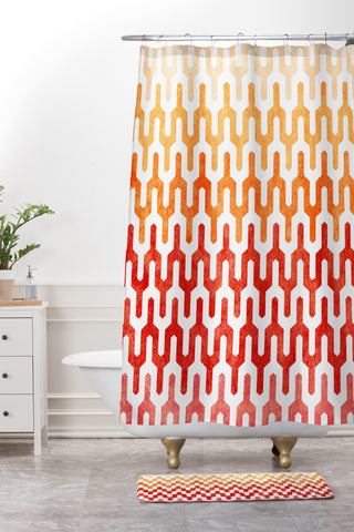 Arcturus Warm 1 Shower Curtain And Mat