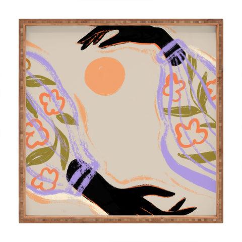 artyguava Embrace the Sun Square Tray