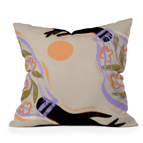 artyguava Embrace the Sun Throw Pillow