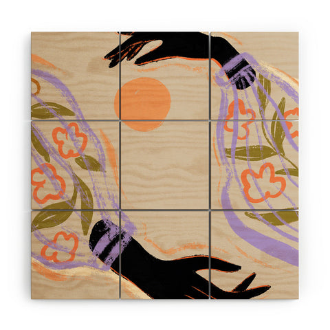 artyguava Embrace the Sun Wood Wall Mural