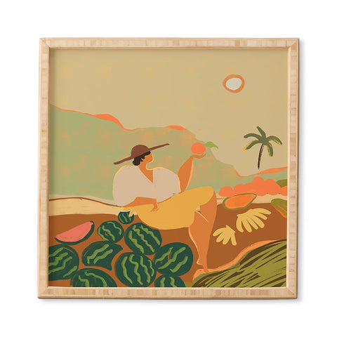 artyguava Farmer Harvest Framed Wall Art