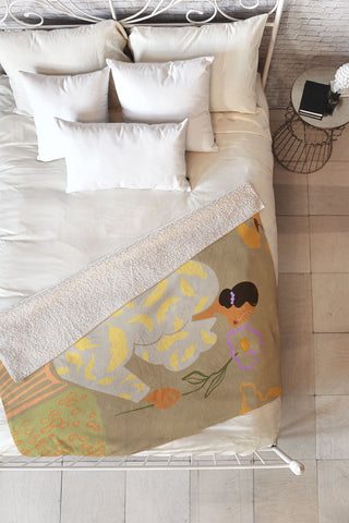 artyguava Flourish I Fleece Throw Blanket