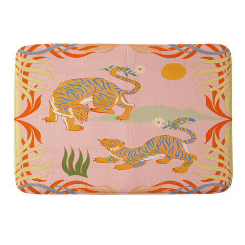 artyguava Rawring Playmates Memory Foam Bath Mat