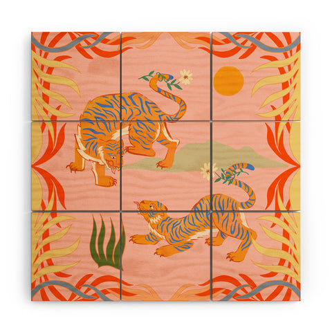 artyguava Rawring Playmates Wood Wall Mural