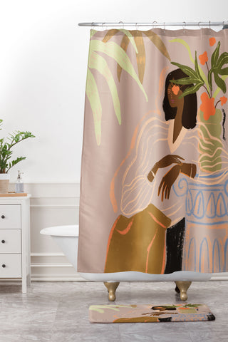 artyguava Waiting I Shower Curtain And Mat