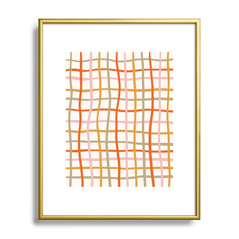 artyguava Weave Pattern Metal Framed Art Print