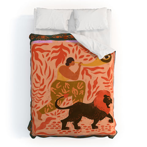 artyguava Woman with Vision Duvet Cover