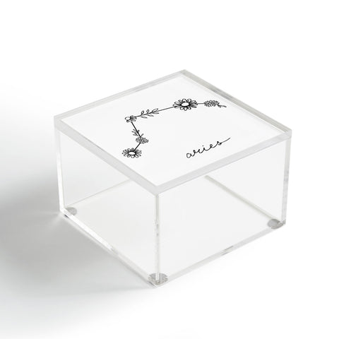 Aterk Aries Floral Constellation Acrylic Box