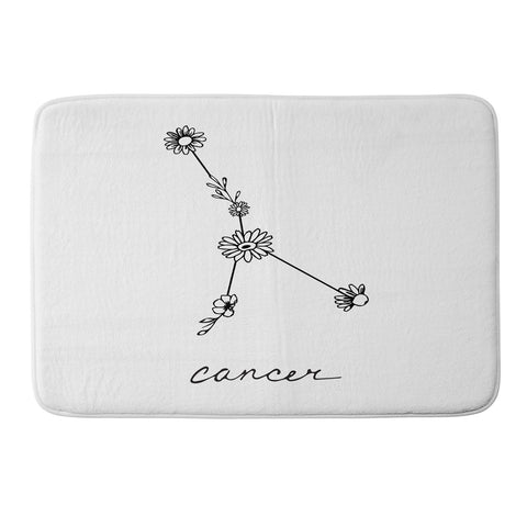 Aterk Cancer Floral Constellation Memory Foam Bath Mat