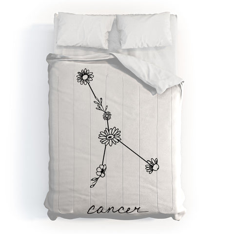 Aterk Cancer Floral Constellation Comforter