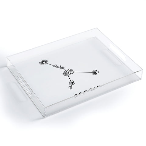 Aterk Cancer Floral Constellation Acrylic Tray