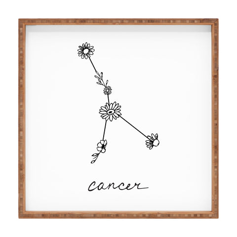 Aterk Cancer Floral Constellation Square Tray