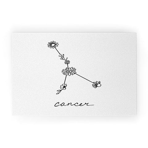 Aterk Cancer Floral Constellation Welcome Mat