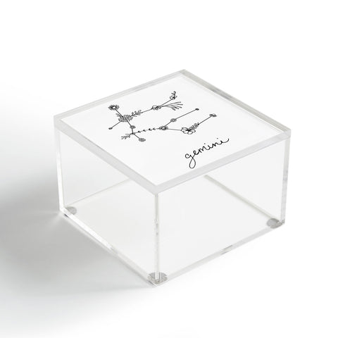 Aterk Gemini Floral Constellation Acrylic Box