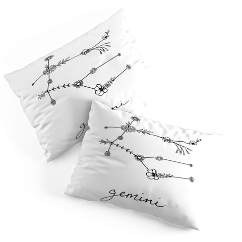 Aterk Gemini Floral Constellation Pillow Shams