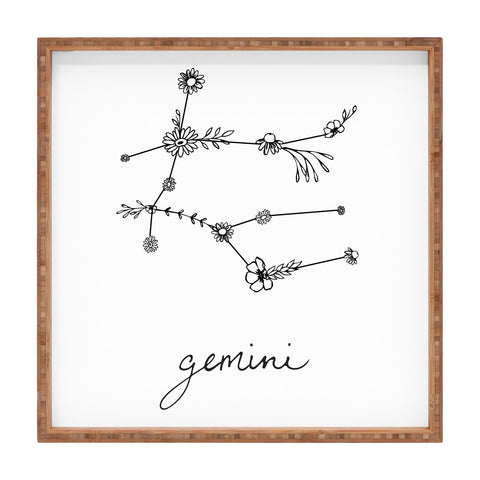 Aterk Gemini Floral Constellation Square Tray