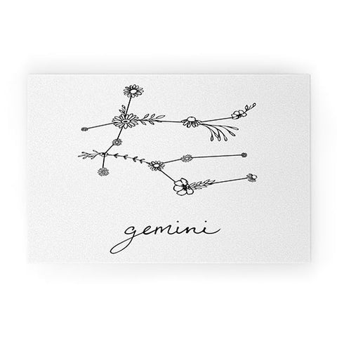 Aterk Gemini Floral Constellation Welcome Mat